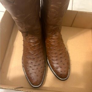 Don Cucos Men's Brown ostrich Leather Boots